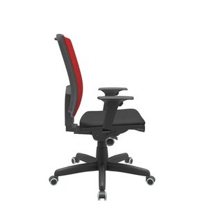 Cadeira Office Brizza Tela Vermelha Assento Aero Preto Autocompensador Base Standard 120cm - 63704