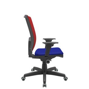 Cadeira Office Brizza Tela Vermelha Assento Aero Azul Autocompensador Base Standard 120cm - 63705