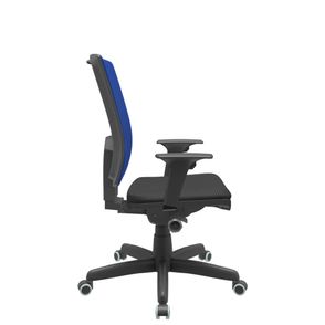 Cadeira Office Brizza Tela Azul Assento Aero Preto Autocompensador Base Standard 120cm - 63712