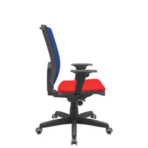 Cadeira Office Brizza Tela Azul Assento Aero Vermelho Autocompensador Base Standard 120cm - 63714