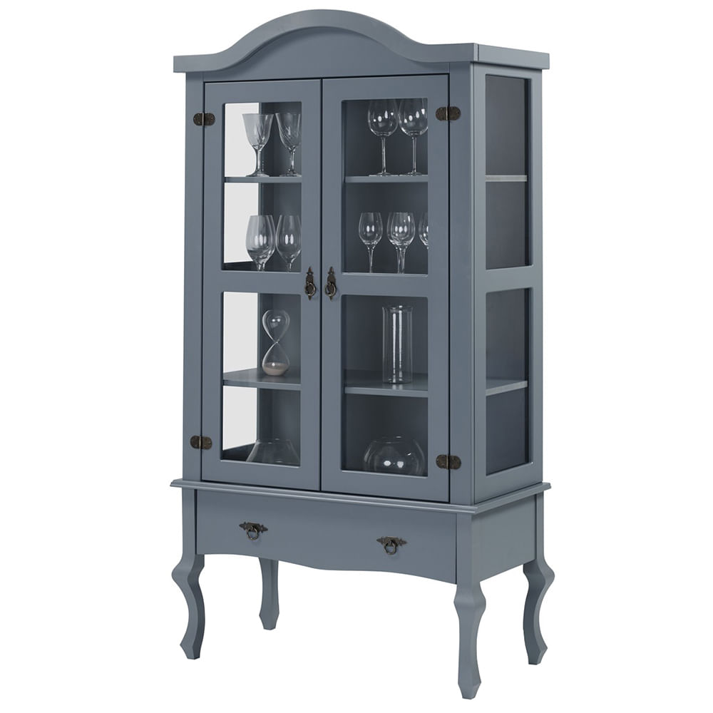 Cristaleira-Versalhes-2-Portas-e-1-Gaveta-cor-Cinza-192-cm---63699