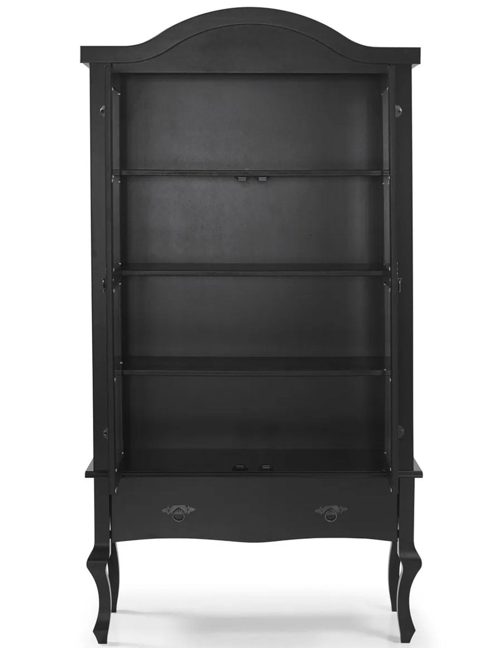 Cristaleira-Versalhes-2-Portas-e-1-Gaveta-cor-Preto-192-cm---63700