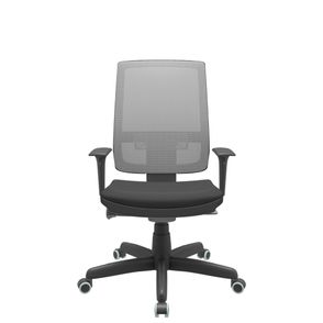 Cadeira Office Brizza Tela Cinza Assento Aero Preto Autocompensador Base Standard 120cm - 63718