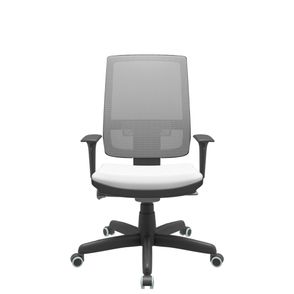 Cadeira Office Brizza Tela Cinza Assento Aero Branco Autocompensador Base Standard 120cm - 63722