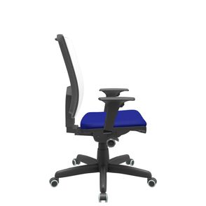Cadeira Office Brizza Tela Branca Assento Aero Azul Autocompensador Base Standard 120cm - 63726