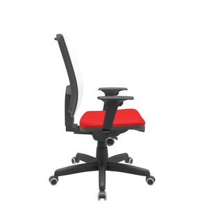 Cadeira Office Brizza Tela Branca Assento Aero Vermelho Autocompensador Base Standard 120cm - 63727