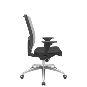 Cadeira Office Brizza Tela Cinza Assento Aero Preto Autocompensador Base Aluminio 120cm - 63781