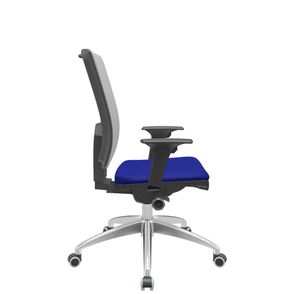 Cadeira Office Brizza Tela Cinza Assento Aero Azul Autocompensador Base Aluminio 120cm - 63782