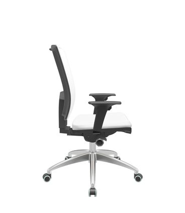 Cadeira Office Brizza Tela Branca Assento Aero Branco Autocompensador Base Aluminio 120cm - 63791