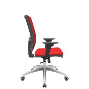 Cadeira Office Brizza Tela Vermelha Assento Aero Vermelho RelaxPlax Base Aluminio 120cm - 63825