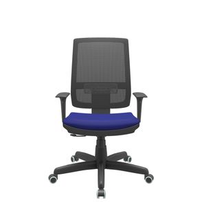 Cadeira Office Brizza Tela Preta Assento Aero Azul RelaxPlax Base Standard 120cm - 63859