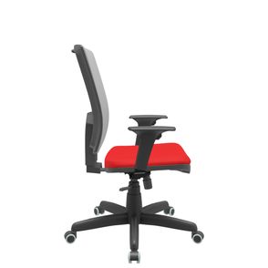 Cadeira Office Brizza Tela Cinza Assento Aero Vermelho RelaxPlax Base Standard 120cm - 63880