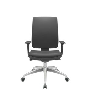 Cadeira Office Brizza Soft Vinil Preto Autocompensador Base Aluminio 120cm - 63902