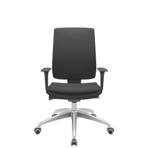 Cadeira Office Brizza Soft Aero Preto Autocompensador Base Aluminio 120cm - 63903