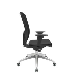 Cadeira Office Brizza Soft Aero Preto Autocompensador Base Aluminio 120cm - 63903