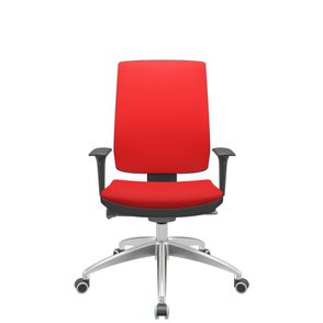 Cadeira Office Brizza Soft Aero Vermelho Autocompensador Base Aluminio 120cm - 63905