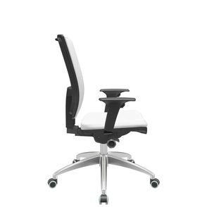 Cadeira Office Brizza Soft Aero Branco Autocompensador Base Aluminio 120cm - 63906