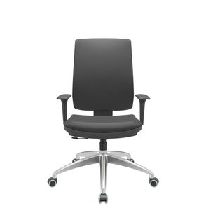 Cadeira Office Brizza Soft Vinil Preto RelaxPlax Base Aluminio 120cm - 63915