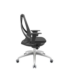 Cadeira Office Bix Tela Preta Assento Aero Preto Autocompensador Base Alumínio 95cm - 63939