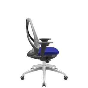 Cadeira Office Bix Tela Cinza Assento Aero Azul Autocompensador Base Alumínio 95cm - 63984