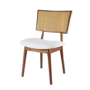 Cadeira Sun Sextavada com Assento Branco e Base Champanhe - 59287