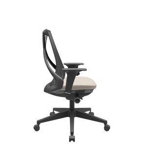 Cadeira Office Bix Tela Preta Assento Poliéster Fendi Autocompensador Base Piramidal 95cm - 64015