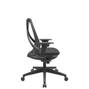 Cadeira Office Bix Tela Preta Assento Aero Preto Autocompensador Base Piramidal 95cm - 64016
