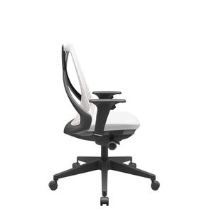 Cadeira Office Bix Tela Branca Assento Aero Branco Autocompensador Base Piramidal 95cm - 64054