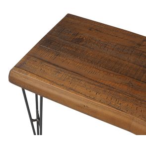 Banco Bronx em Rustic Brown com Base Grafite 120cm - 42051