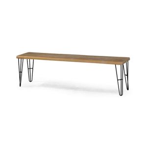 Banco Bronx em Driftwood com Base Grafite 120cm - 64086