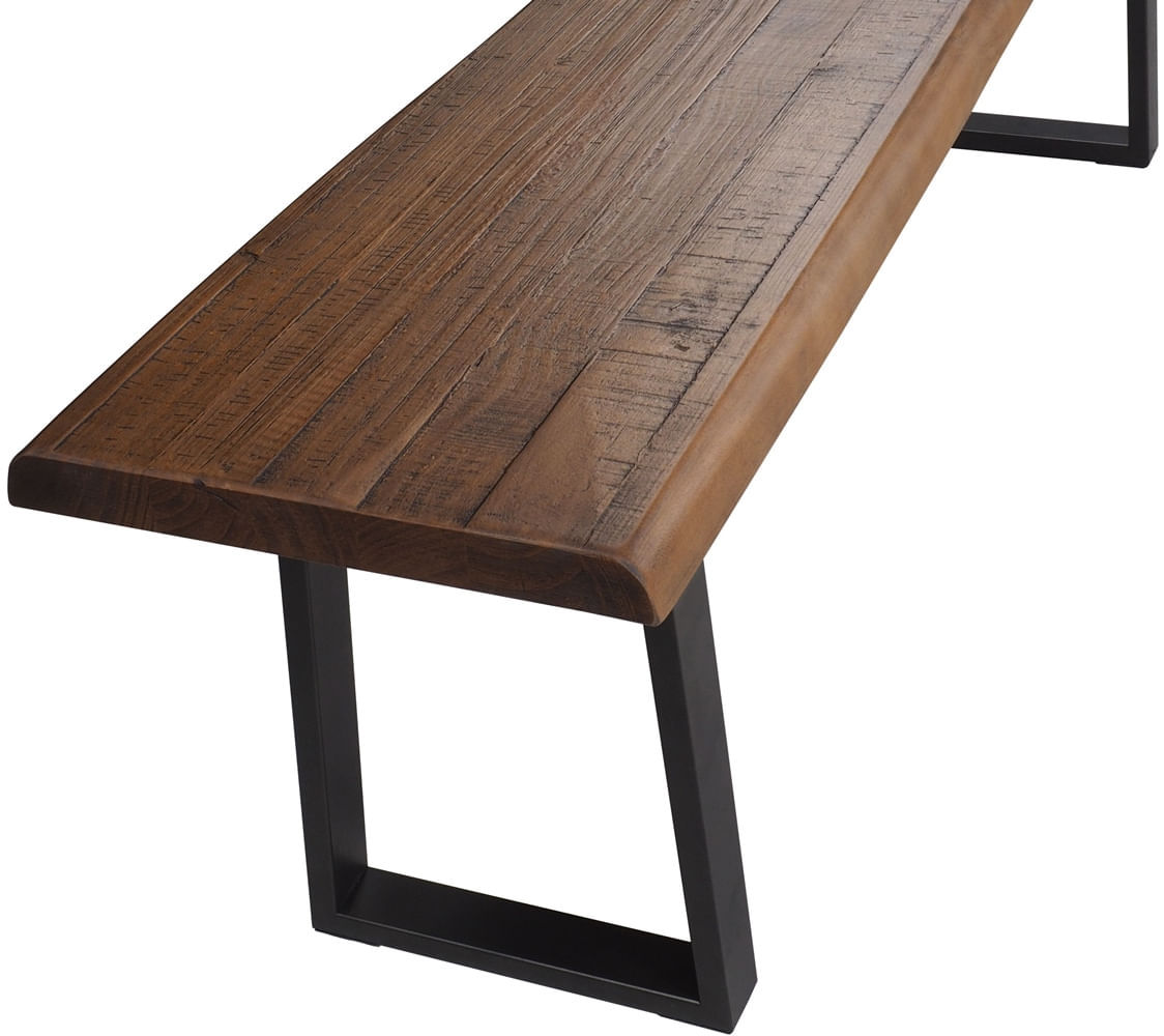 Banco-Boston-Metal-Grafite-Rustic-Brown-220cm---64096