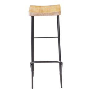 Banqueta Mamba cor Driftwood com Base Aco Grafite 75cm - 64103