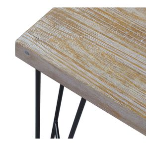 Mesa de Jantar Bronx Quadrada Driftwood Base Grafite 80cm - 64174