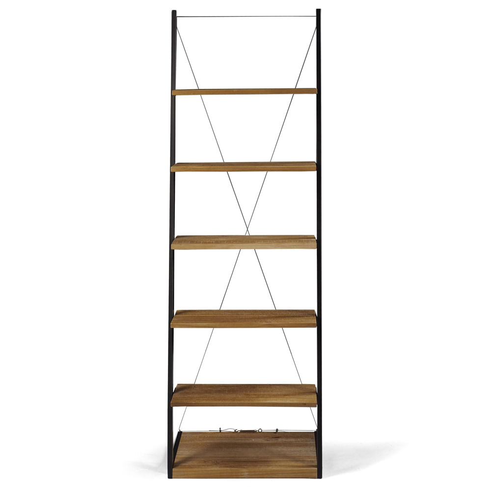 Estante-Escada-Queens-cor-Driftwood-Estrutura-em-Aco-Grafite-184cm---64105