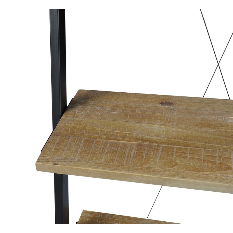 EstanteEscadaQueenscorDriftwoodEstruturaemAcoGrafite184cm64105