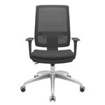 CadeiraOfficeBrizzaTelaPretaAssentoAeroPretoBackPlaxBaseAluminio120cm