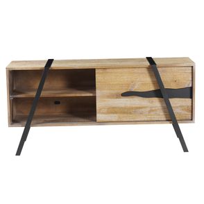 Rack Coliseu Driftwood com Base Aco Grafite 168cm - 49832