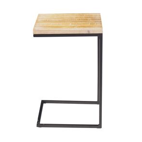 Mesa Lateral Polo Driftwood Base Aco Grafite 55cm - 64237
