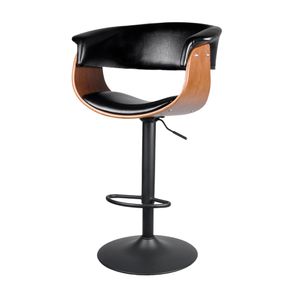 Banqueta Betim Couríssimo Preto com Base Disco Preta 117 cm - 64190