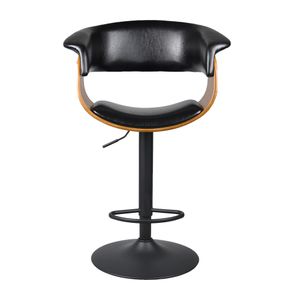 Banqueta Betim Couríssimo Preto com Base Disco Preta 117 cm - 64190