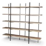 EstantePartitioncorDriftwoodcomEstruturaemAcoGrafite200cm45097