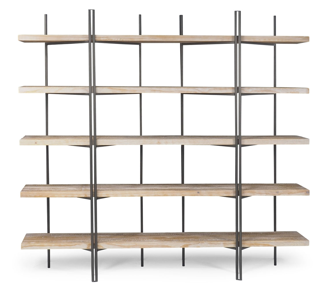 Estante-Partition-cor-Driftwood-com-Estrutura-em-Aco-Grafite-200cm---45097