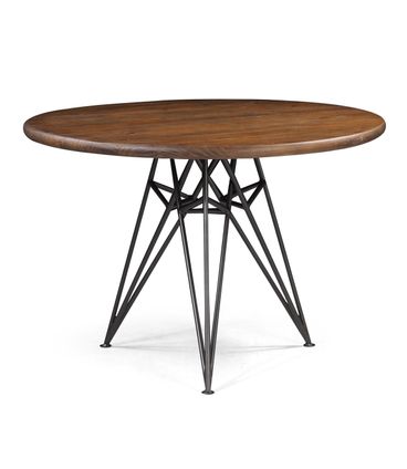 Mesa Jantar Tower Metal Grafite Rustic Brown 110cm - 44906