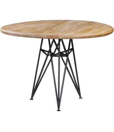 Mesa Jantar Tower Metal Grafite Driftwood 110cm - 44629