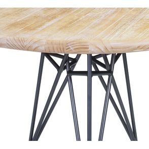 Mesa Jantar Tower Metal Grafite Driftwood 110cm - 44629