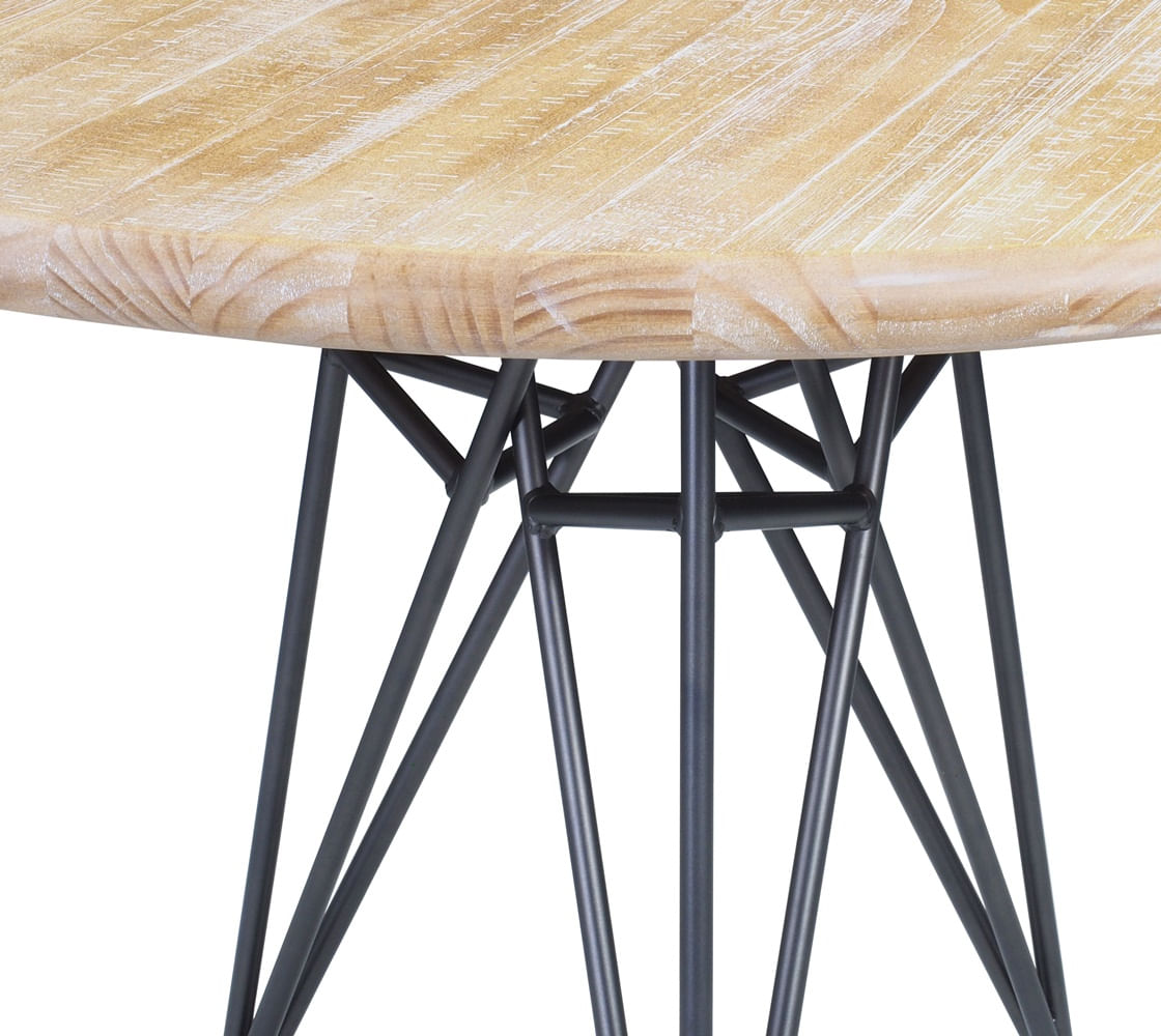 Mesa-Jantar-Tower-Metal-Grafite-Driftwood-110cm---44629