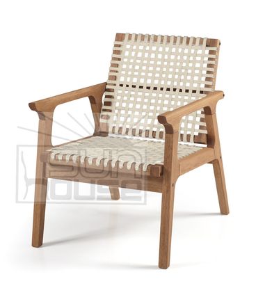 Poltrona Fixa Trama Stain Jatoba Corda Nautica Areia - 64384