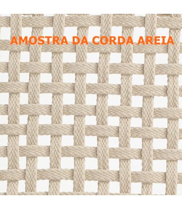 Poltrona Fixa Trama Stain Jatoba Corda Nautica Areia - 64384