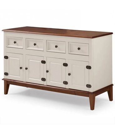 Buffet Antoine 4 Portas e 4 Gavetas Off White com Amendoa 149cm - 64444