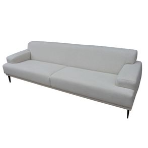 Sofá Stok 3 Lugares cor Cinza com Pés Pretos 250 cm - 60850